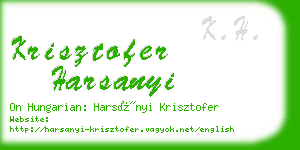 krisztofer harsanyi business card